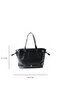 Drawstring Leather Black Women's Large Shoulder Bag - Cnt009 - 2