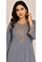 Gray Embroidered Lawn Suit 3-piece - 2