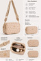 Women's Shoulder and Crossbody Bag with 2 Compartments, Daily Stylish Patterned Handbag - 2