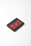 Genuine Leather Minimalist Card Holder – 2522 - Black/Red - 4