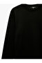 Long Sleeve Viscose Blended Scuba Fabric Crew Neck Basic Sweatshirt - 7