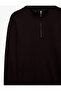 Long Sleeve Viscose Half-Zip Collar Knitwear Sweater - 7