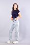 11445 stone embellished short o-neck blouse - 5