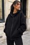 Black Hooded Basic Sweatshirt MG1900