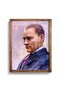 Ataturk Portrait - Wooden Patterned Frame