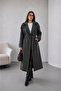 Women's epaulet waist belted lined stamp coat - 3