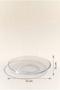 Set of 6 Transparent Glass Misis Tea Plates 14 cm - 6