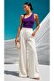 Purple One-Shoulder Ribbed Blouse Tr0310 - 3