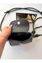 Women's Black Mini Crossbody Shoulder Bag Knotted Leather Messenger Bag - 5