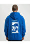 Men's Hooded Double Oversized Three Thread P Cotton U Sea Sailing B Printed Kangaroo - S Cobalt Blue - 4