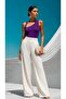 Purple One-Shoulder Ribbed Blouse Tr0310 - 2