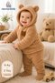 Premium Baby Plush Bear Ears Hooded 2-Piece Set - Winter Fleece - 3