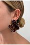 Steel Mng Coffee Flower Earrings - 2