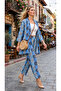 Blue Kimono and Trousers Set - 5