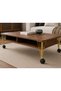 20cm Wheeled Flamingo Gold Iron Luxury Center Table Smart Coffee Table Wheel Table Seat Foot