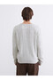 Lcw Vision Ecru Hair Braid Patterned Wool Blend Men's Knitwear Sweater - 4