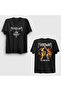 Unisex Black Fire and Blood Manowar Back Printed T-Shirt 516577Tt