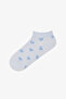 5 Pairs of Cotton Heart Patterned Ruffle Booties Socks - 5