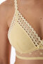 Yellow Luna Push up Supported Lace Bra Without Underwire - 5