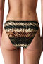 Cesira Minimal Zebra Patterned Glittery Mid-Waist Bikini Bottom - 2