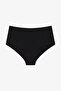 Black Cotton High-Waist 3-Pack Briefs - 2