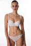 Off-White Pop up Supported Floral Lace Lace Bra - 3