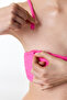 Bright Pink Nena Strapless Knot Textured Bikini Top - 4