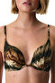 Cesira Intense Push up Zebra Patterned Glitter Bikini Top - 4