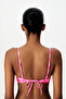 Ester Checkered Textured Bandeau Bikini Top - 2