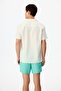Men's Turquoise Basic Turquoise Swim Shorts - 2