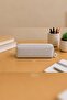 Pen Holder Beige Single Pocket Crinkle Waterproof Crinkle Fabric Single Compartment Pen Case - 3