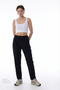 White Seamless Stitch-Free Square Neck Cropped Top - 4
