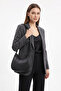 Women's Black Long Strap Shoulder Bag - 2