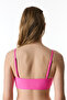 Bright Pink Nena Strapless Knot Textured Bikini Top - 2