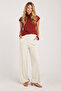 Women's Relax Fit Comfortable Cut Modal Fabric High Waist Wide Leg Stone Pants - 4