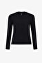 Black Hooded Ribbed Modal Sweatshirt - 4