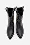 Women's Pointed Toe Cowboy Embroidered Western Boots Tevlus Black - 5