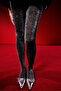 Gray Stardust Patterned Pantyhose-Pentilicious - 2