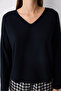 Alia Dark Black Sweatshirt Pajama Top - 3