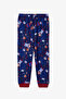 Navy Blue Boy's Bear Style Bear Patterned Thermal Effective Pajama Set - 3