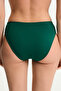 Green Cuffed Mid-Waist Bikini Bottom - 2