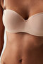 Beige Angelina Strapless Push up Underwire Bra - 2