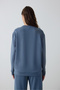 Dark Gray Crew Neck Oversize Short Modal Sweatshirt - 6