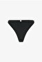 Black Minimal Slip Bikini Bottom - 4