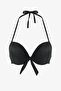 Top de bikini negru tip cupă - 5