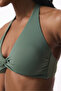 Green New Underwire Triangle Twist Bikini Top - 3
