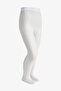 Girl's White Pretty Daisy Patterned Fishnet Pantyhose - 2