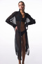 Black Iyos Chiffon Long Sleeve Maxi Shirt