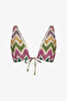 Celine Deep V Zigzag Bikini Top - 5