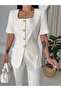Half Sleeve Linen Double Set - 6